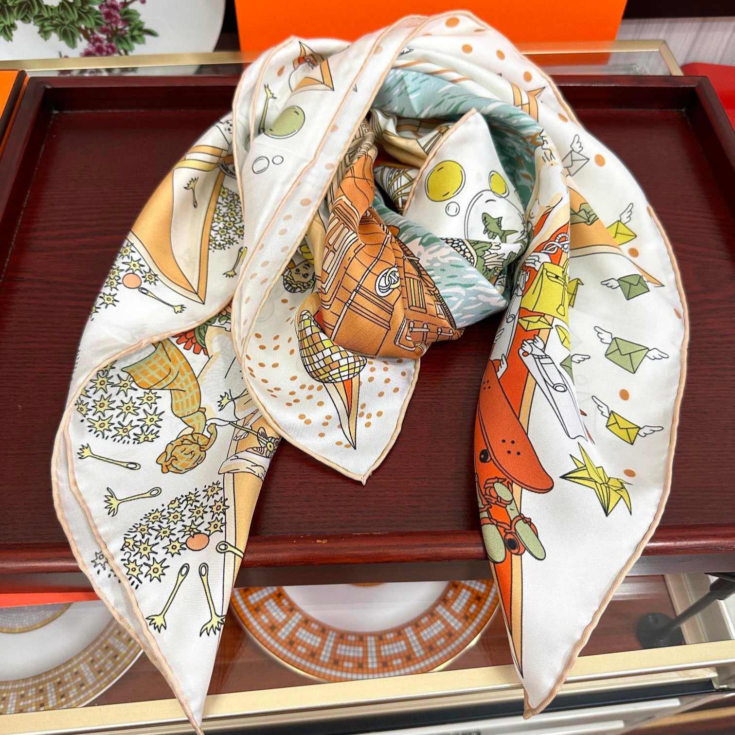 HERMES HERMES 25S SCARF 90 IN SILK 730533