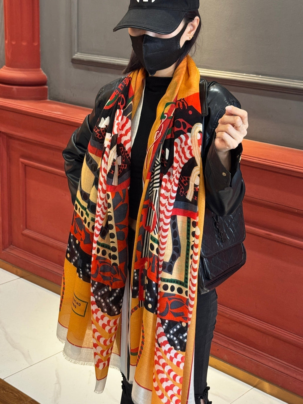 HERMES HERMES 25S SCARF 200 IN CASERE SILK 730598