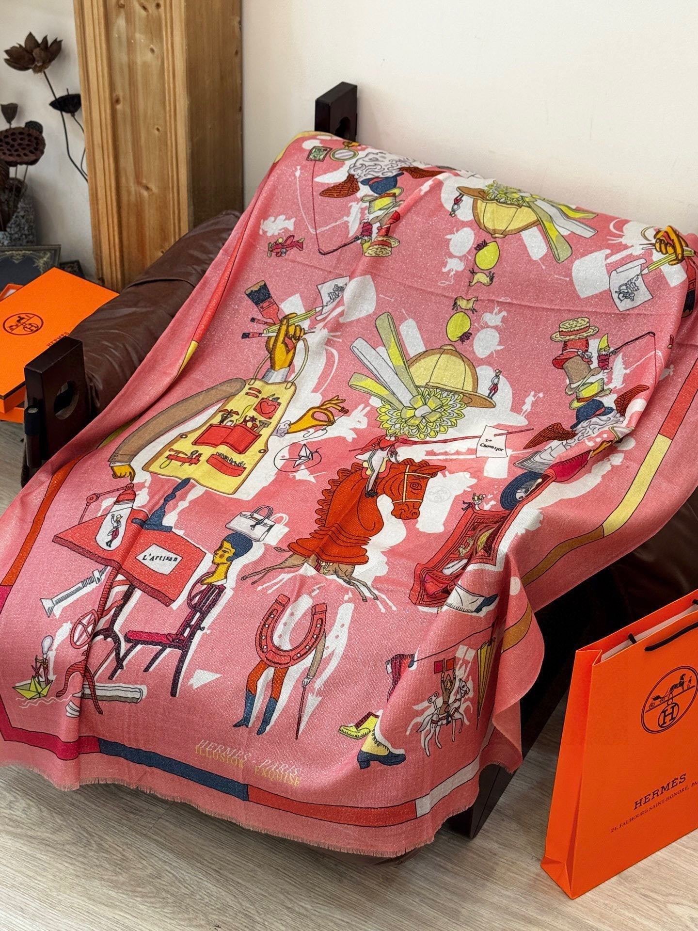 HERMES HERMES 25S SCARF 200 IN SILK 856442