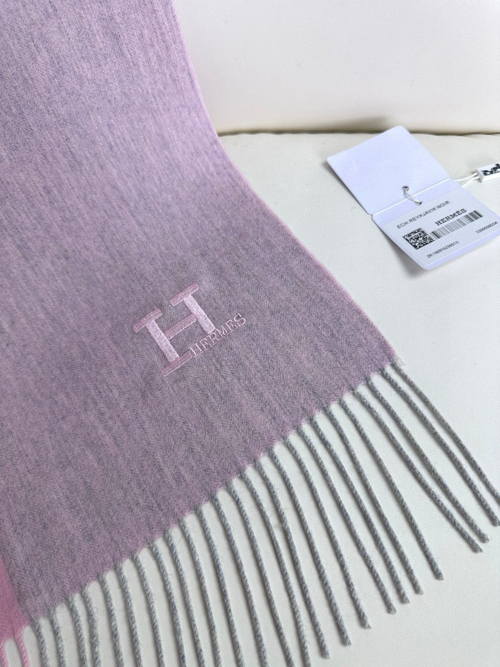 HERMES SCRAF 190 CM IN PINK CASERE