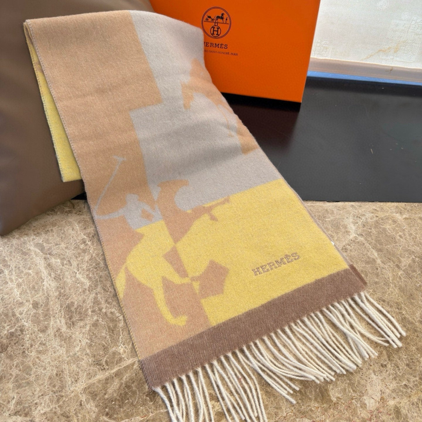 HERMES HERMES 25S SCARF 170 IN CASERE 854664