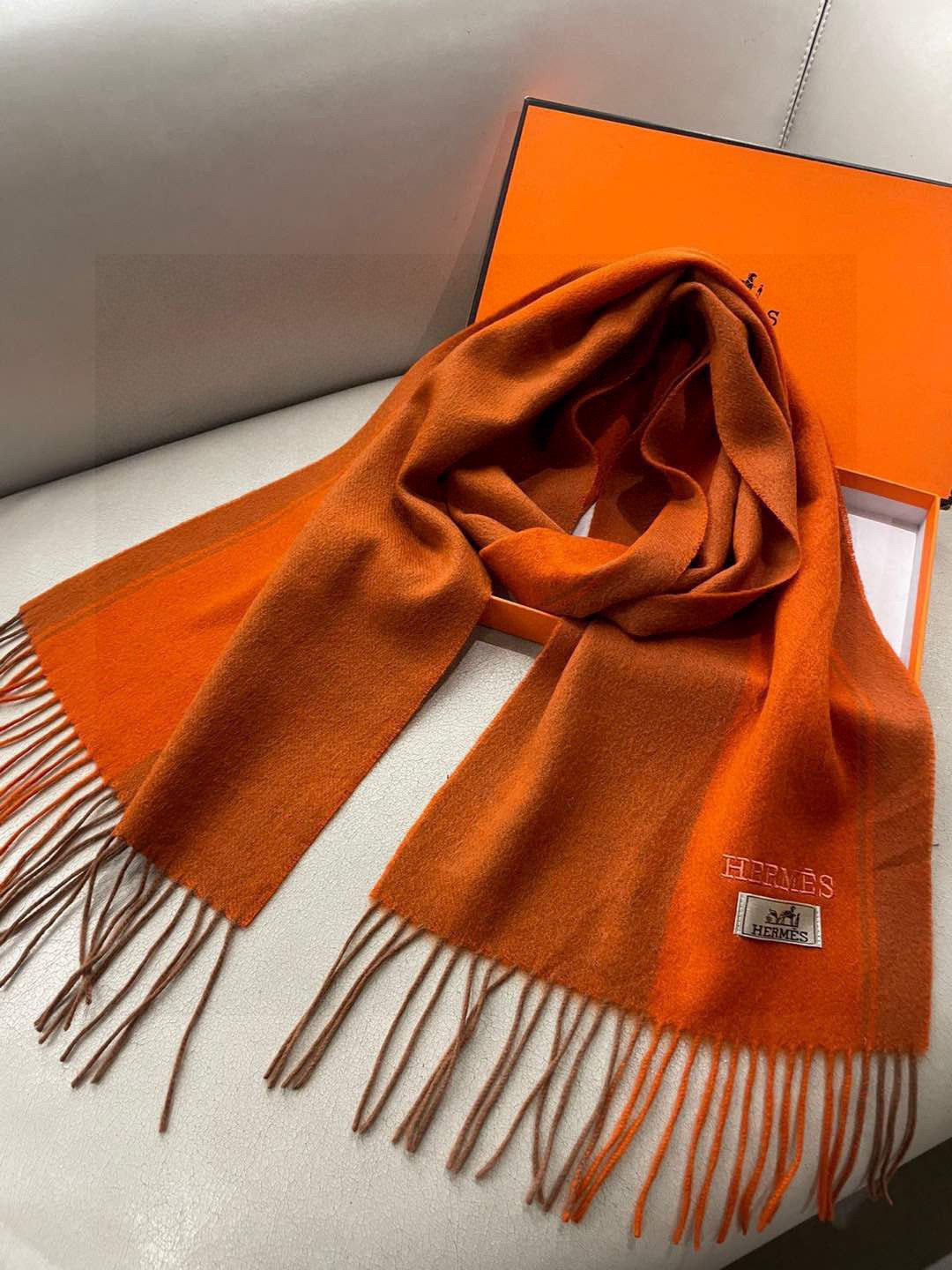 HERMES HERMES 25S SCARF 180 IN CASERE 989576