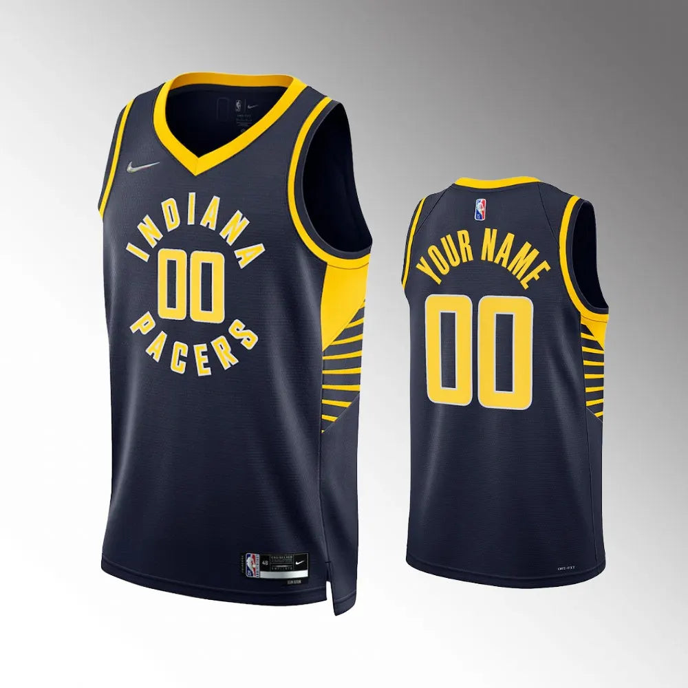 nike edition Pacers Navy Custom Jersey