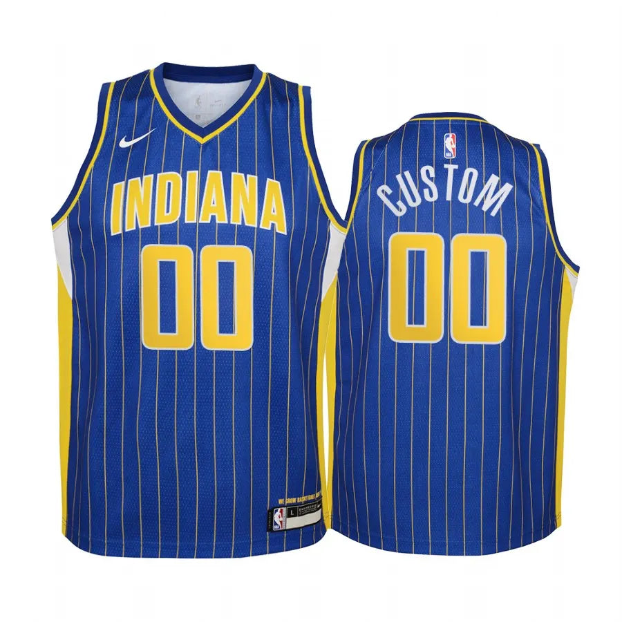 Pacers Blue Custom Jersey