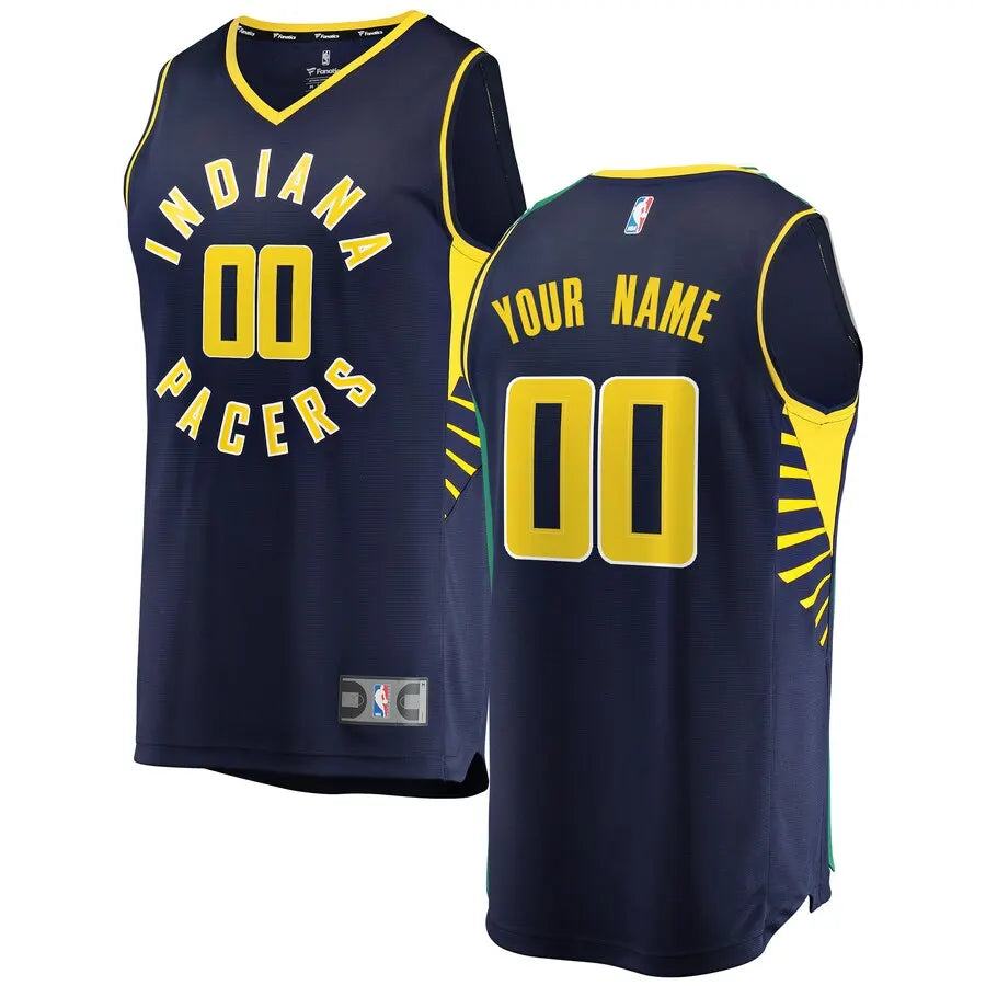 Pacers Navy Custom Jersey fanatics
