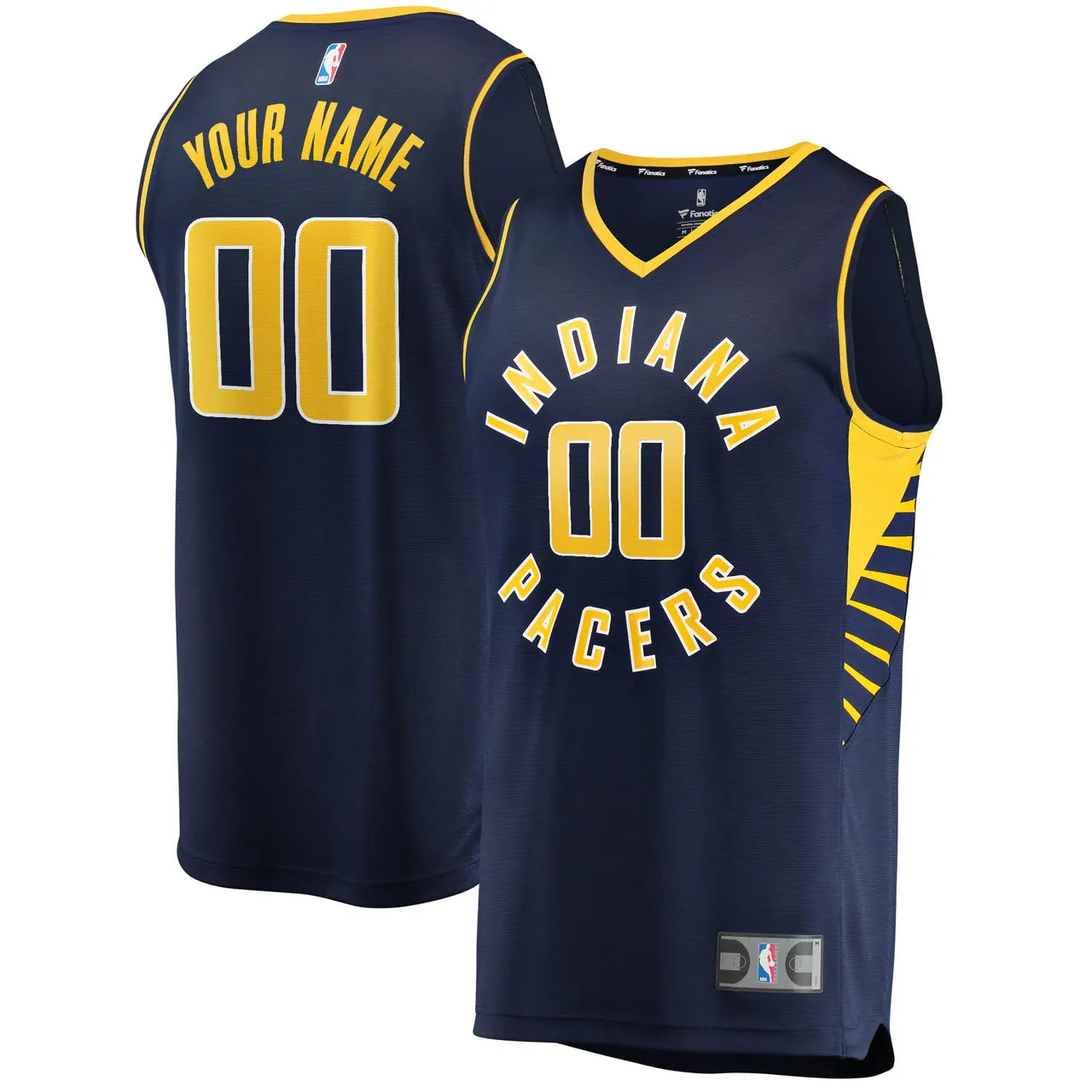 Pacers Navy Custom Jersey fanatics - Hình 2