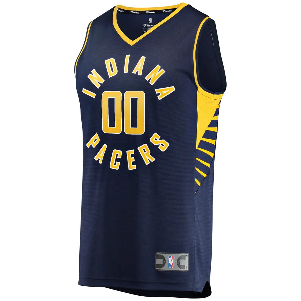 Pacers Navy Custom Jersey fanatics - Hình 3