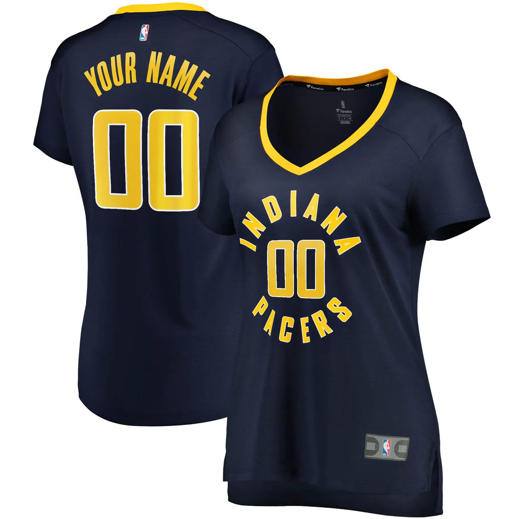 Pacers Navy Custom Women's Jersey