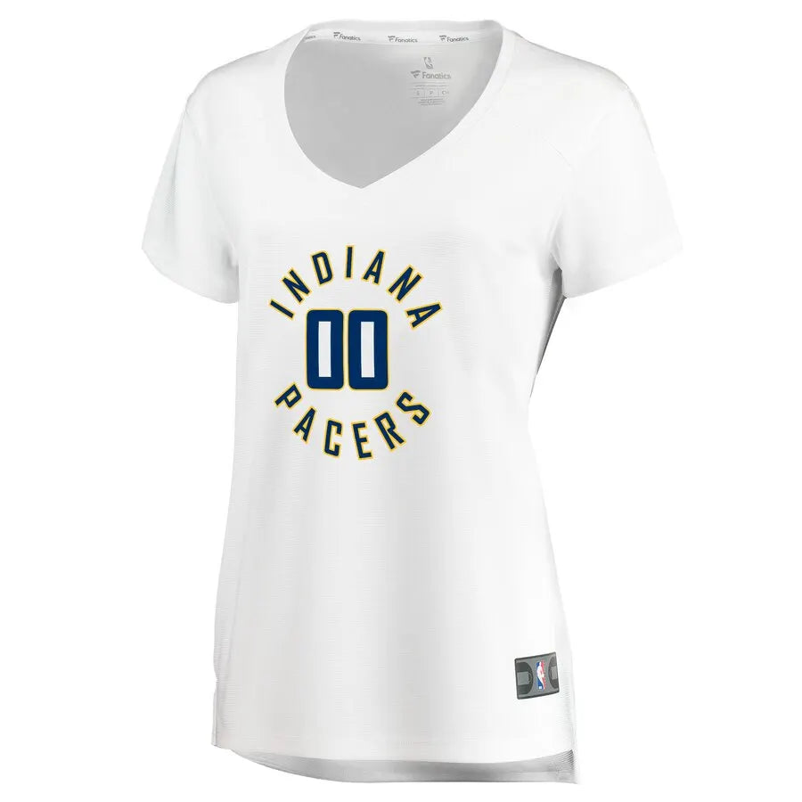 Pacers White V-Neck Jersey - Hình 2