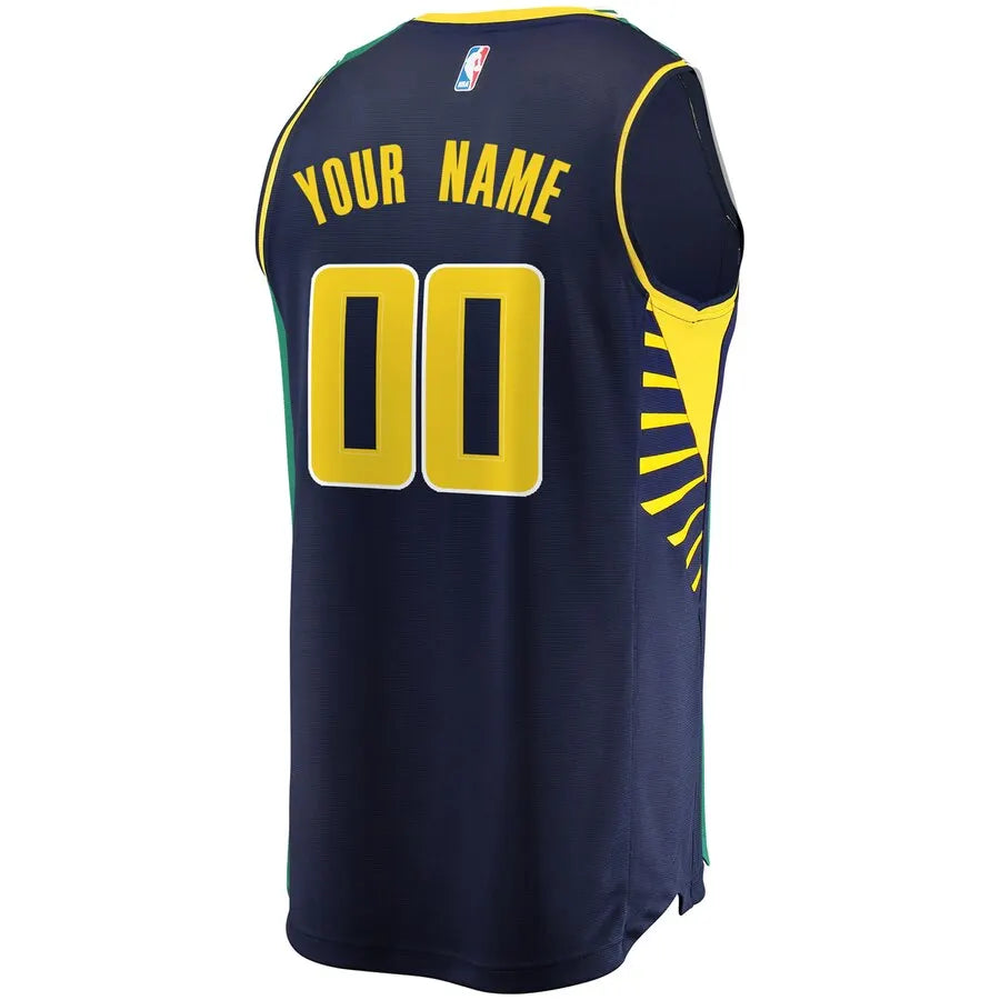 fanatics Pacers Navy Custom Jersey - Hình 3