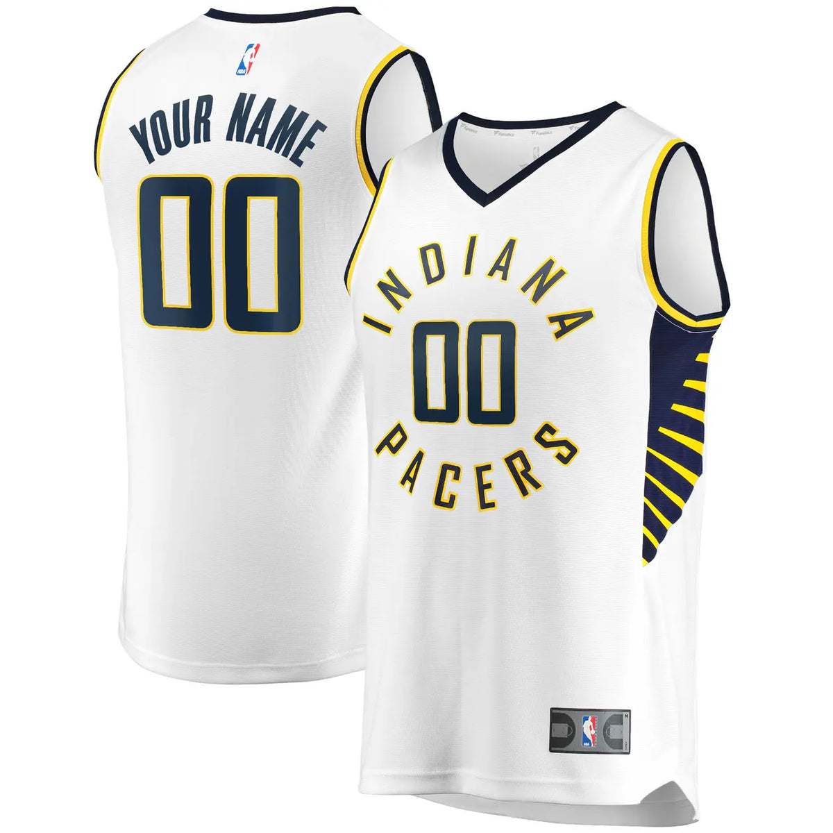 fanatics Pacers White Custom Jersey