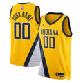 jordan Pacers Gold Custom Jersey