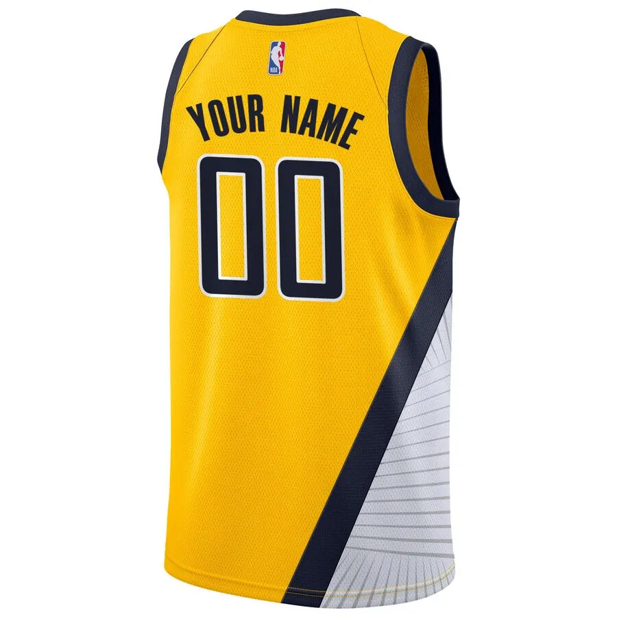 Pacers Gold Custom Jersey nike - Hình 2