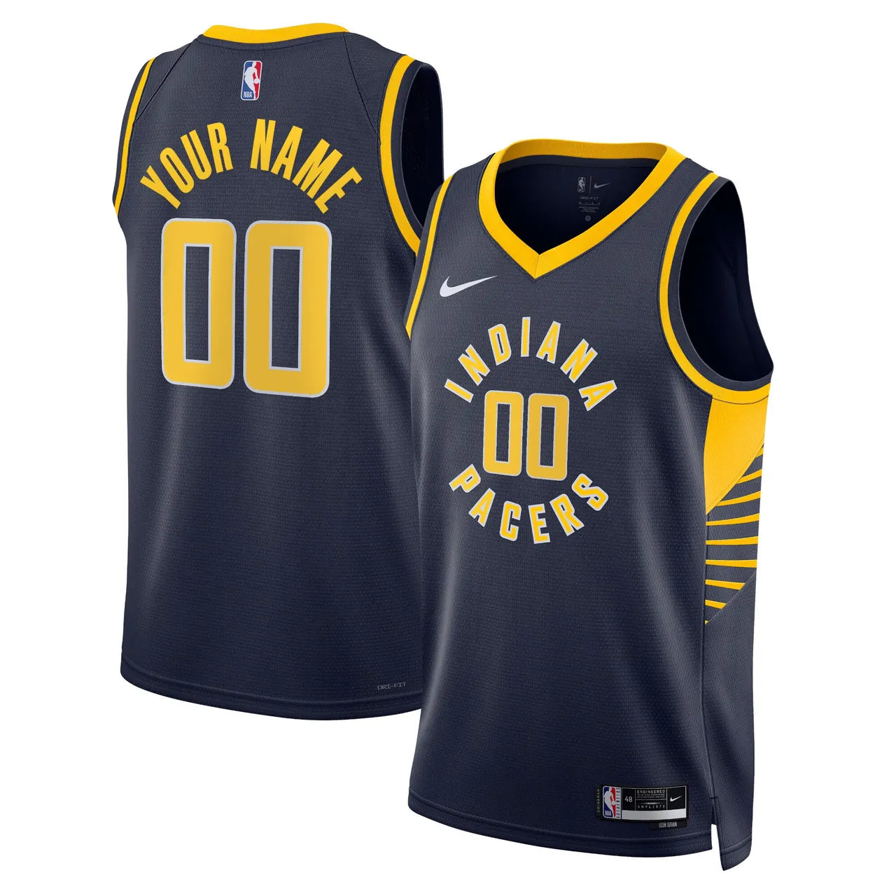 Pacers Navy Icon Custom Jersey - Hình 2