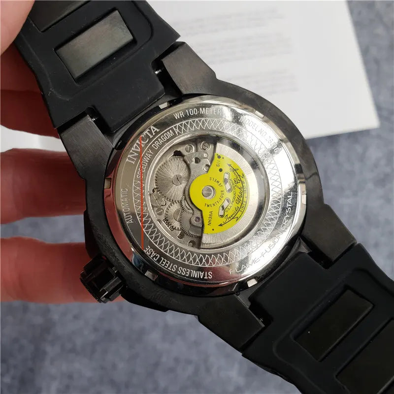 Invicta Dragon Black Rubber - Hình 5