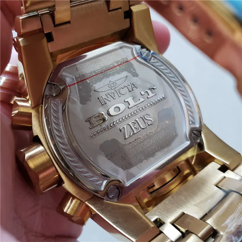 Invicta Gold Blue Chronograph - Hình 3