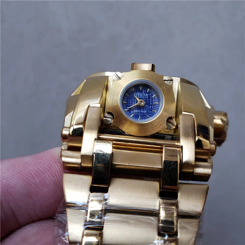 Invicta Gold Blue Chronograph - Hình 2