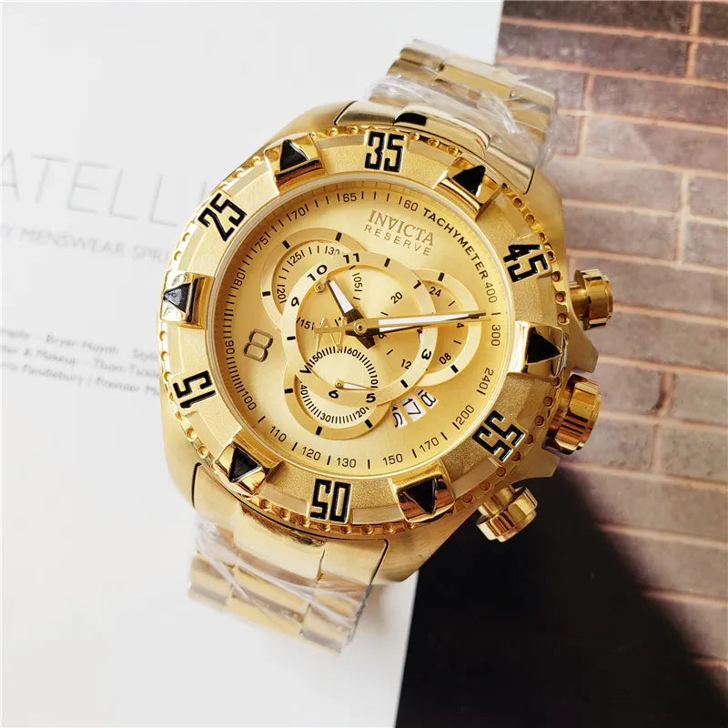Invicta Reserve Gold-Tone Chronograph - Hình 5