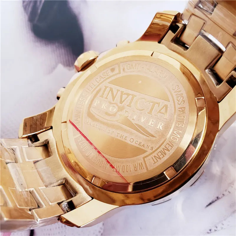 Invicta Green Gold Chronograph - Hình 6