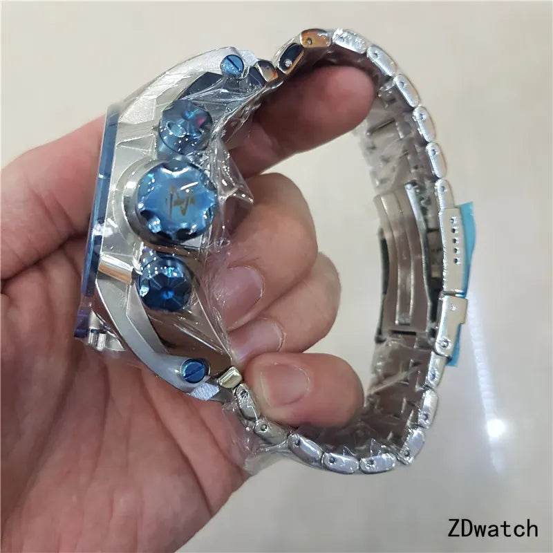 Invicta Blue Bezel Chronograph - Hình 5