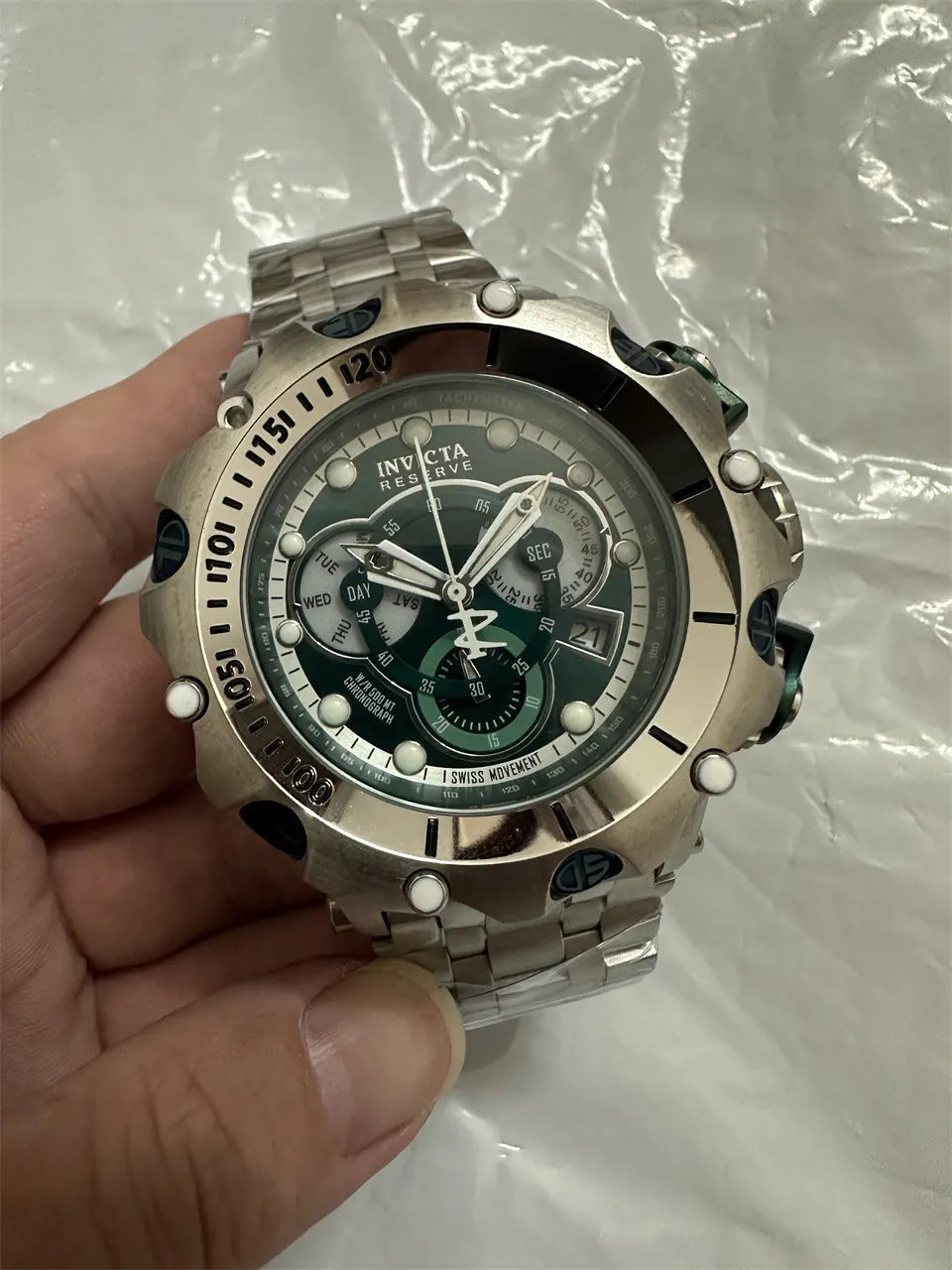 Invicta Green Dial Chronograph