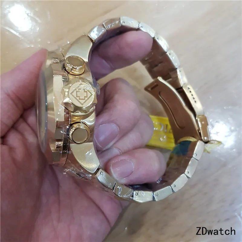 s1 Invicta Gold Chronograph Watch - Hình 3