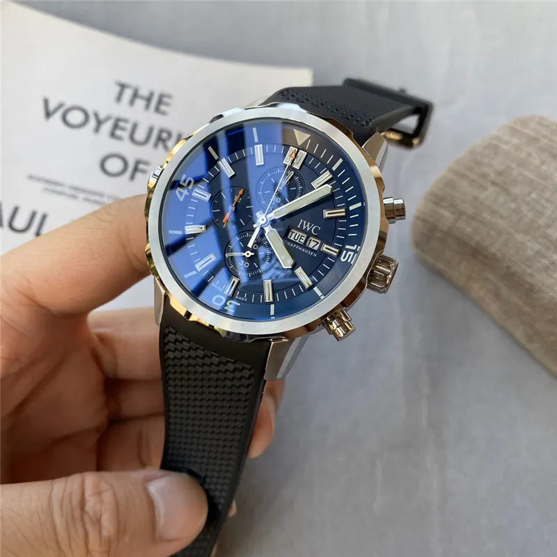IWC Blue Dial Chronograph - Hình 5