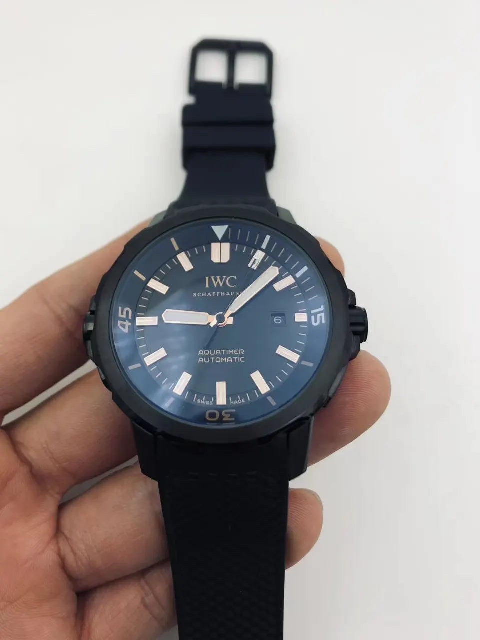 dial IWC Aquatimer Blue Rubber - Hình 2