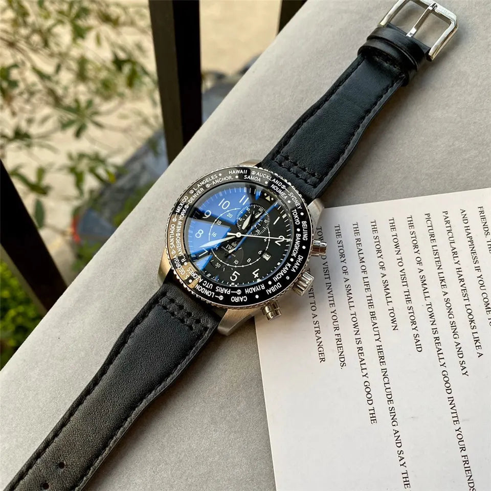 IWC Pilot Worldtimer Black - Hình 3
