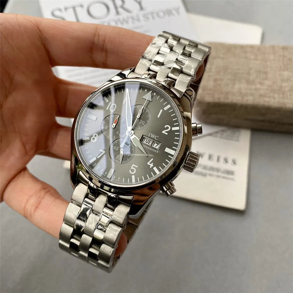 IWC Olive Dial Steel - Hình 5