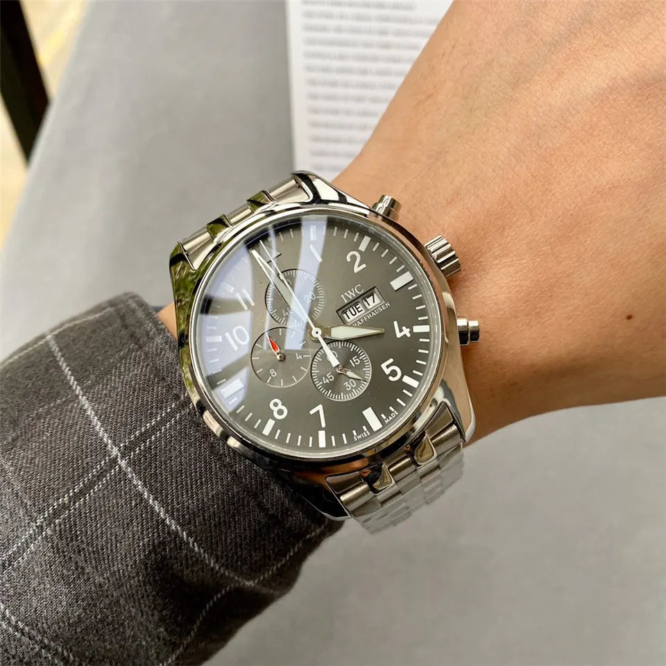 IWC Olive Dial Steel - Hình 7