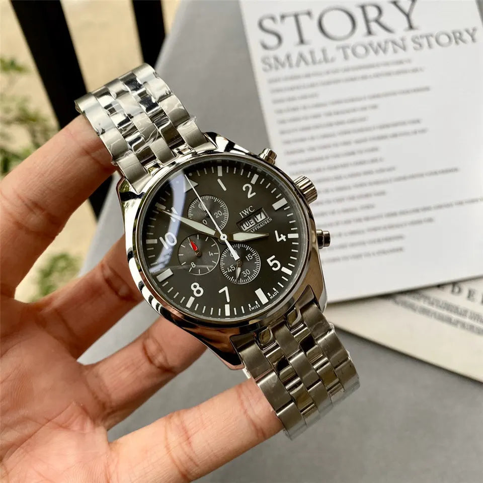 IWC Olive Dial Steel - Hình 6