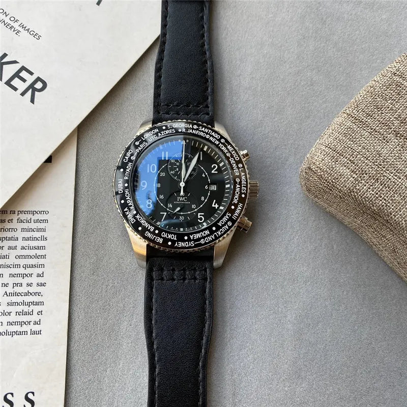 chronograph IWC Pilot Worldtimer Black - Hình 3