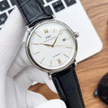 IWC White Dial Leather Watch
