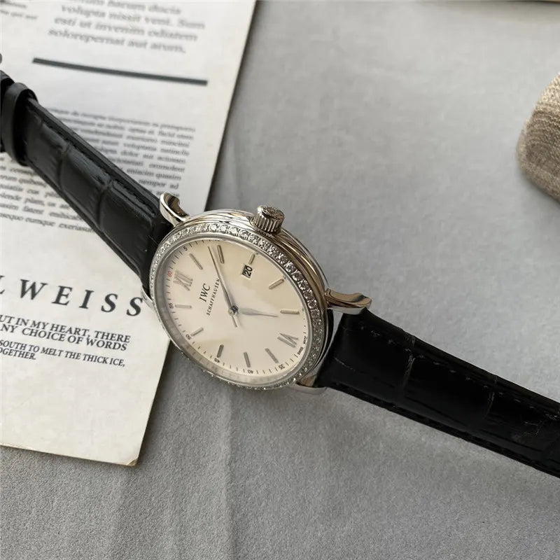 IWC Diamond Bezel Watch - Hình 6