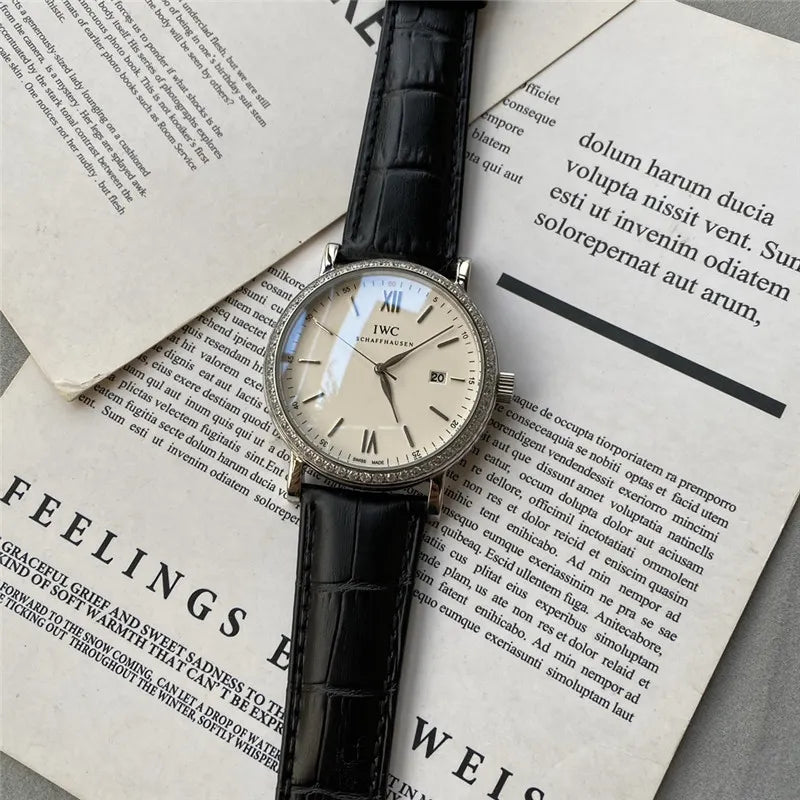 IWC Diamond Bezel Watch - Hình 5