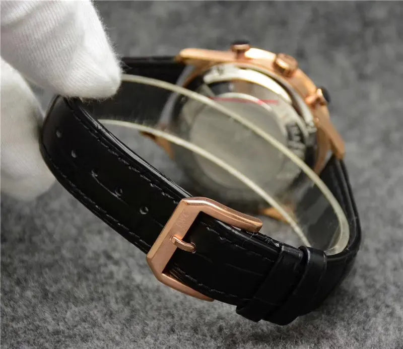 IWC Brown Dial Leather Chronograph - Hình 2