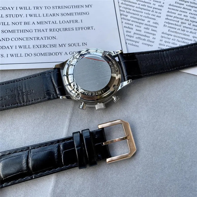 IWC Red Dial Chronograph - Hình 4