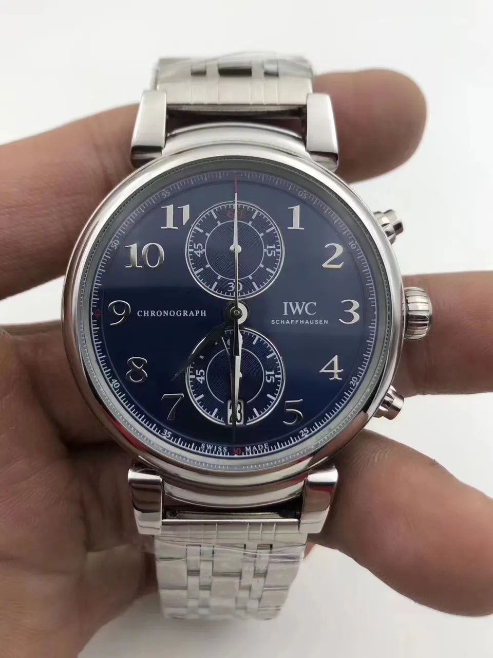 IWC Blue Dial Chronograph Steel