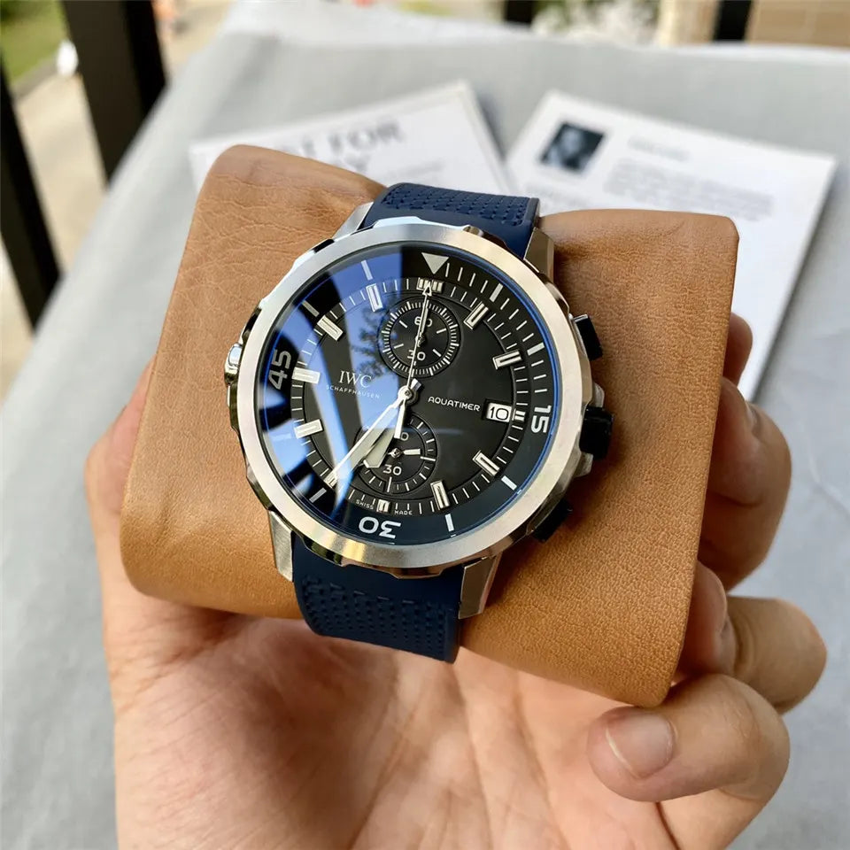 IWC Aquatimer Rose Gold Blue Rubber - Hình 2
