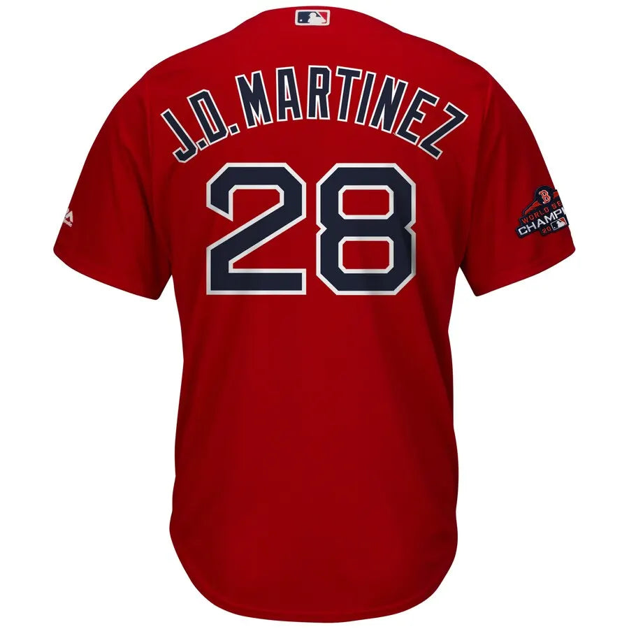 Majestic Red Sox Martinez Red Jersey - Hình 2