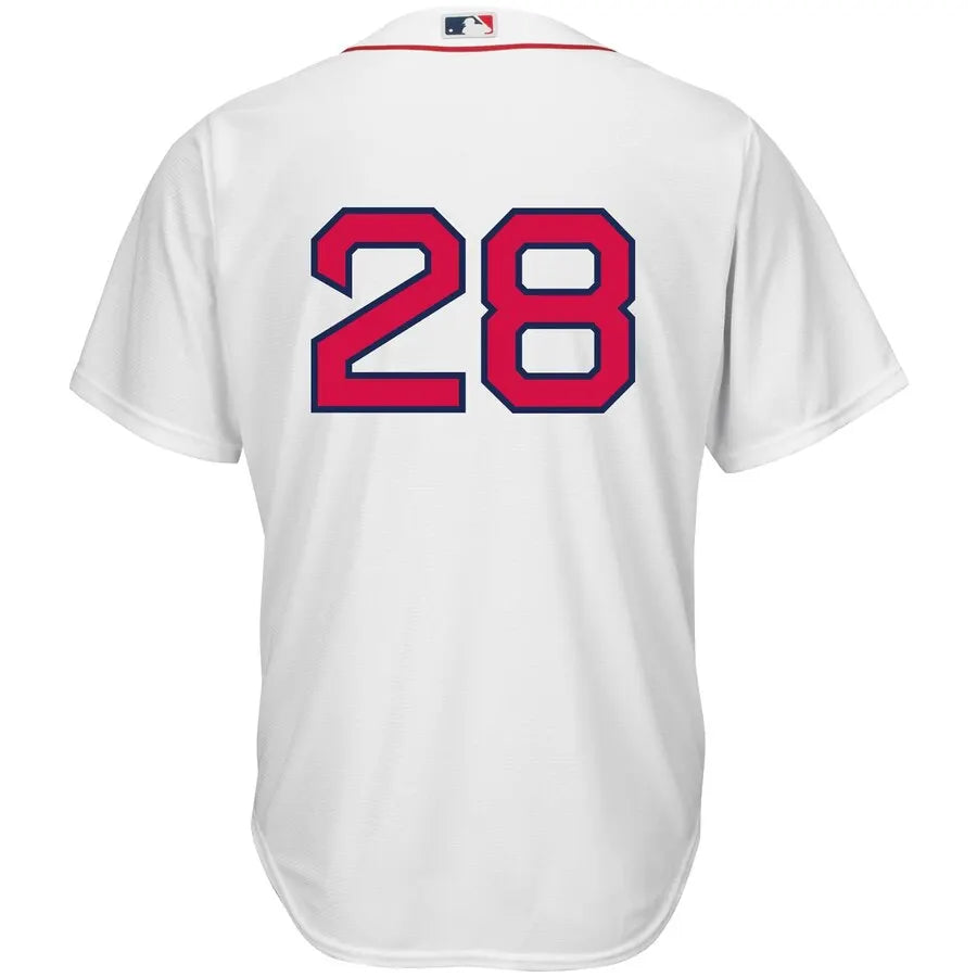 cooperstown Majestic Red Sox White Jersey - Hình 3