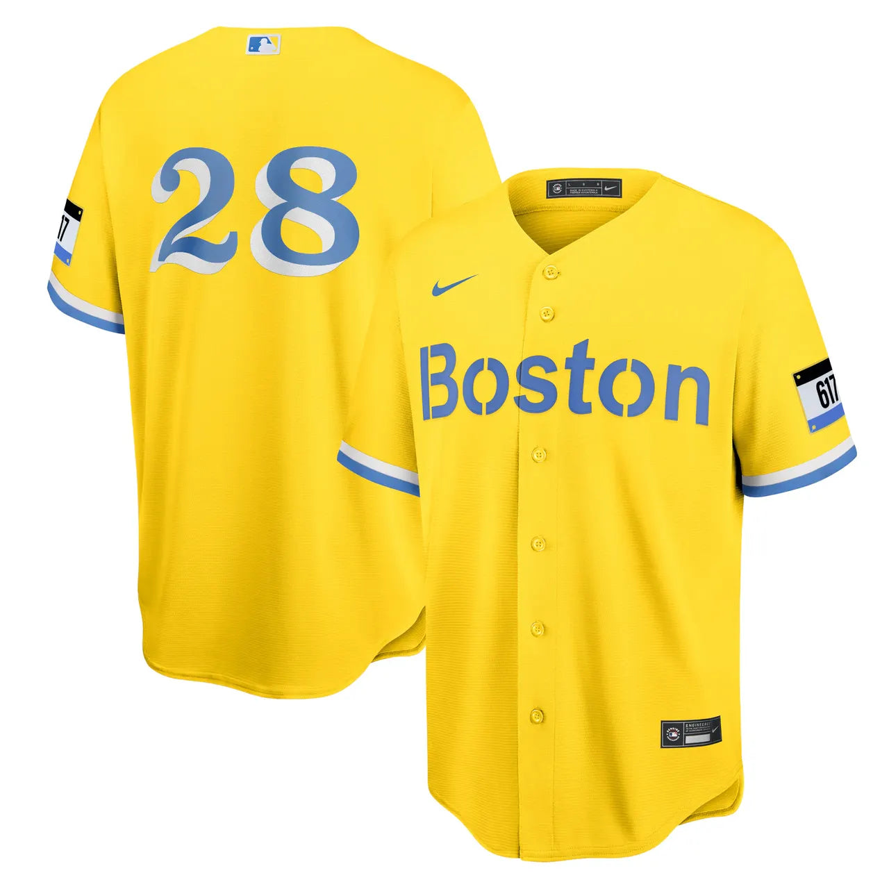 Nike Boston Yellow Jersey replica - Hình 2