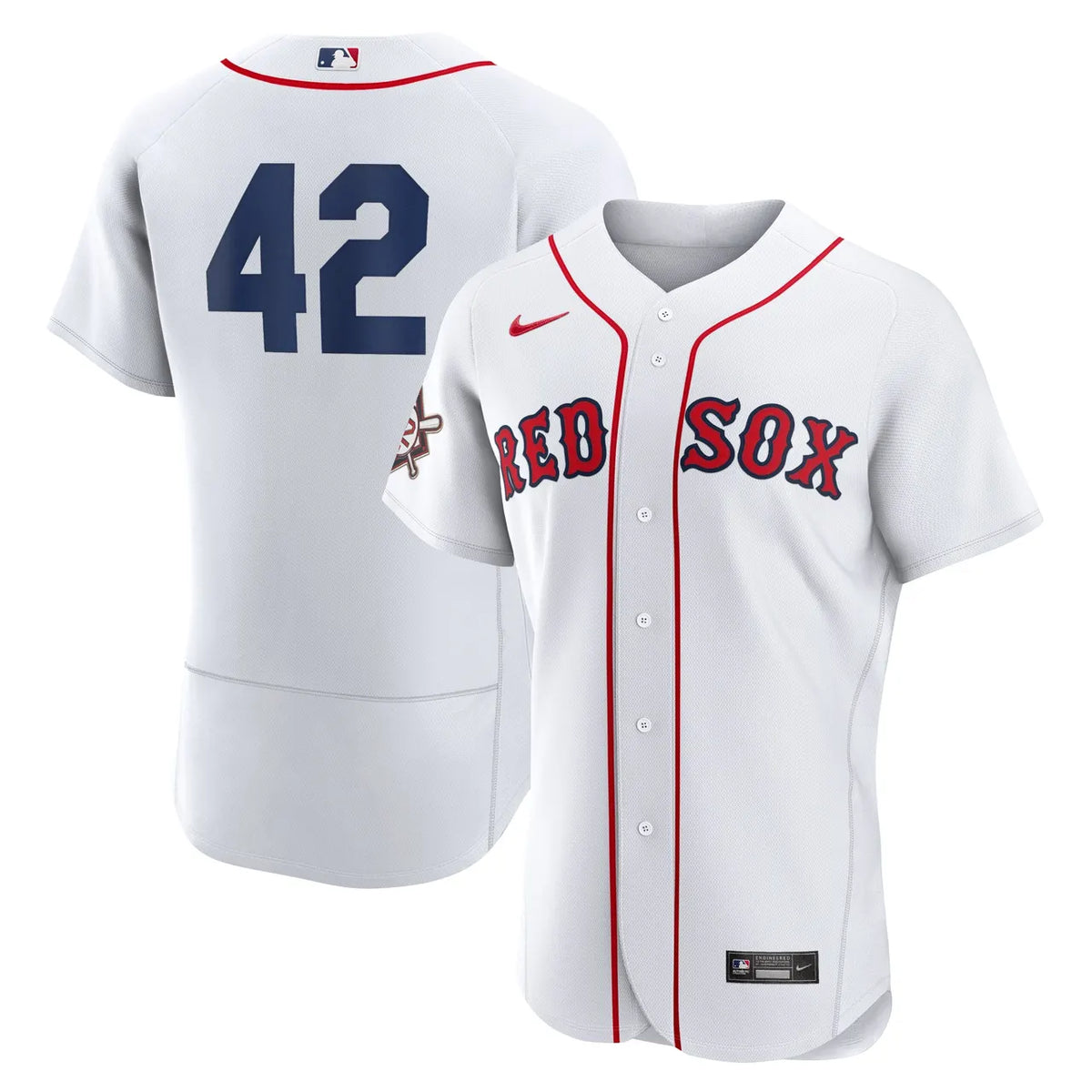jackie Nike Red Sox White Jersey