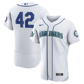 Mariners #42 White Jersey