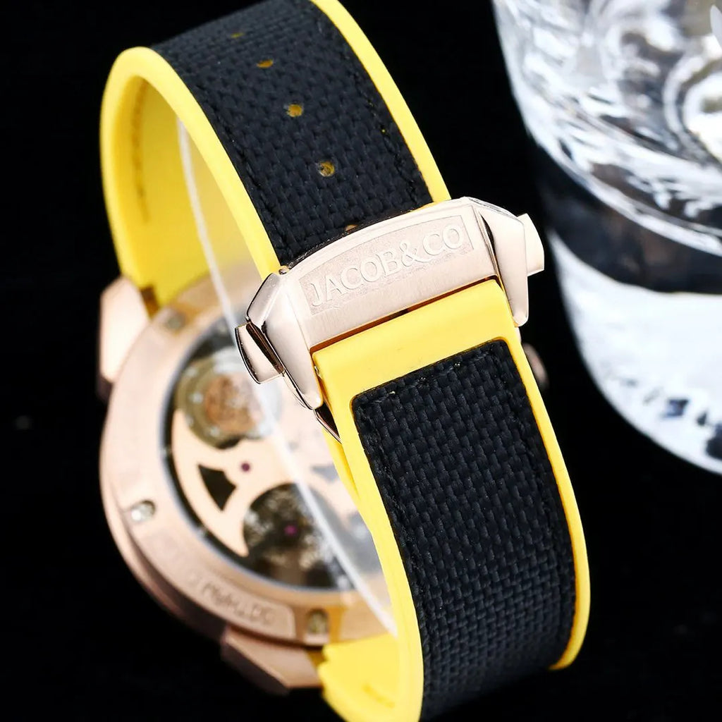 Jacob & Co. Twin Turbo Black Yellow - Hình 6