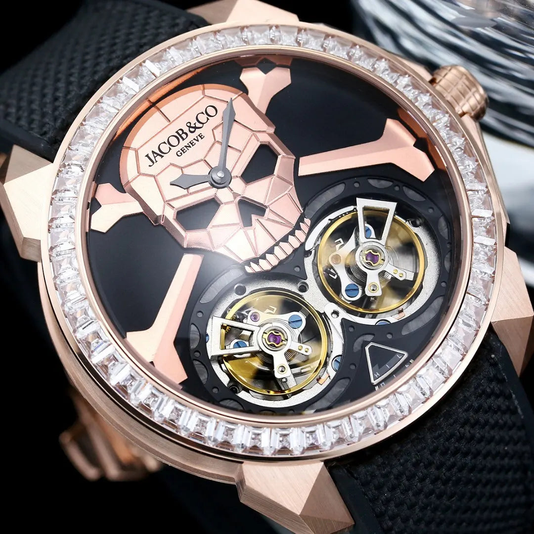 Jacob & Co Rose Gold Skull - Hình 4
