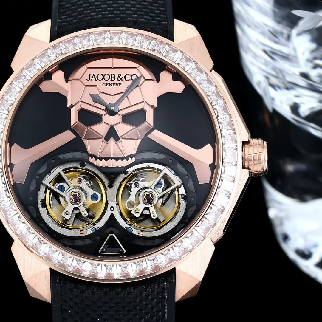 Jacob & Co Rose Gold Skull - Hình 6
