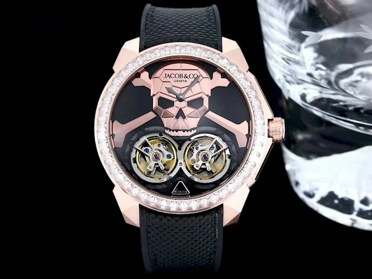 Jacob & Co Rose Gold Skull