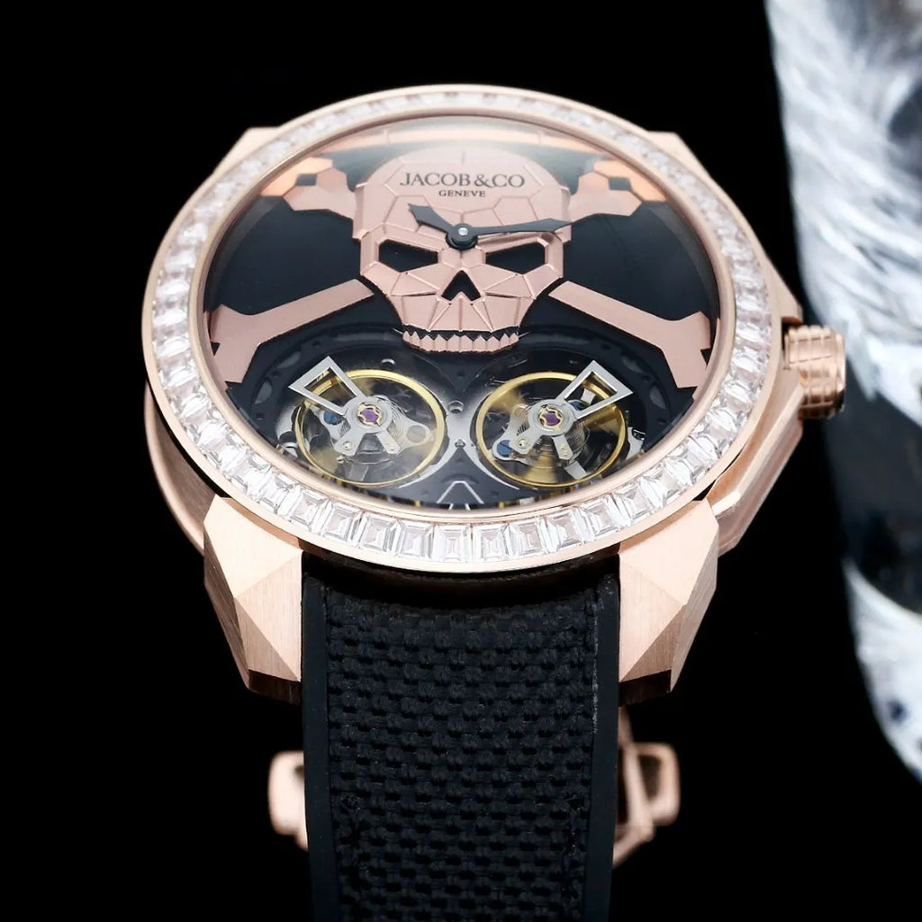 Jacob & Co Rose Gold Skull - Hình 5